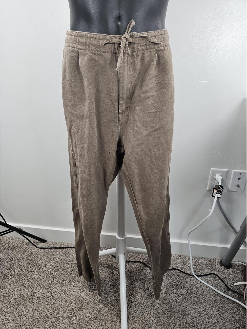 Guess Casual Drawstring Waist Brown Pants with Back Pockets
